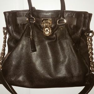 Black leather Michael Kors Purse
